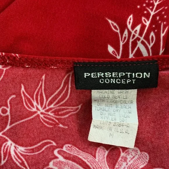 SOLD PERSEPTION CONCEPT Floral Wrap Flutter Sleeve Top Blouse - Picture 7 of 12